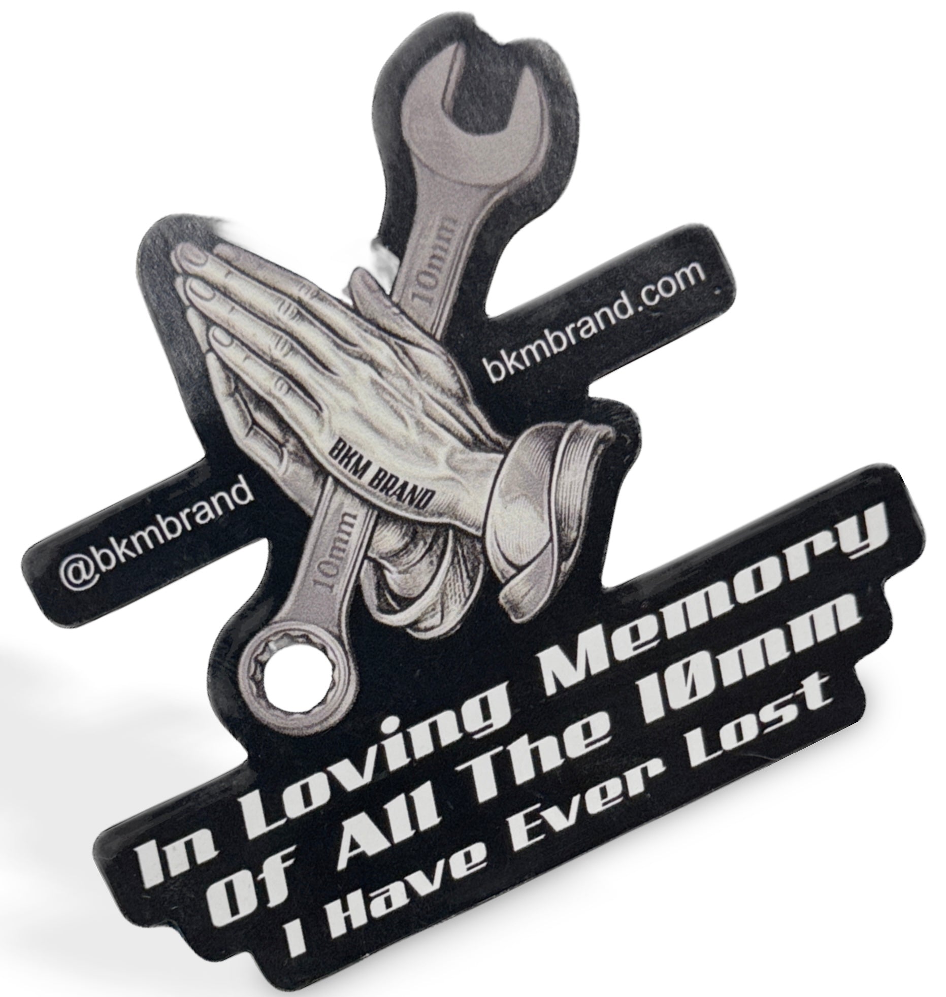 Funny 10mm Socket Praying Hands Magnet | Mechanic Gift Magnet | In Loving Memory of All the 10mm I Have Ever Lost | BKM Brand Exclusive