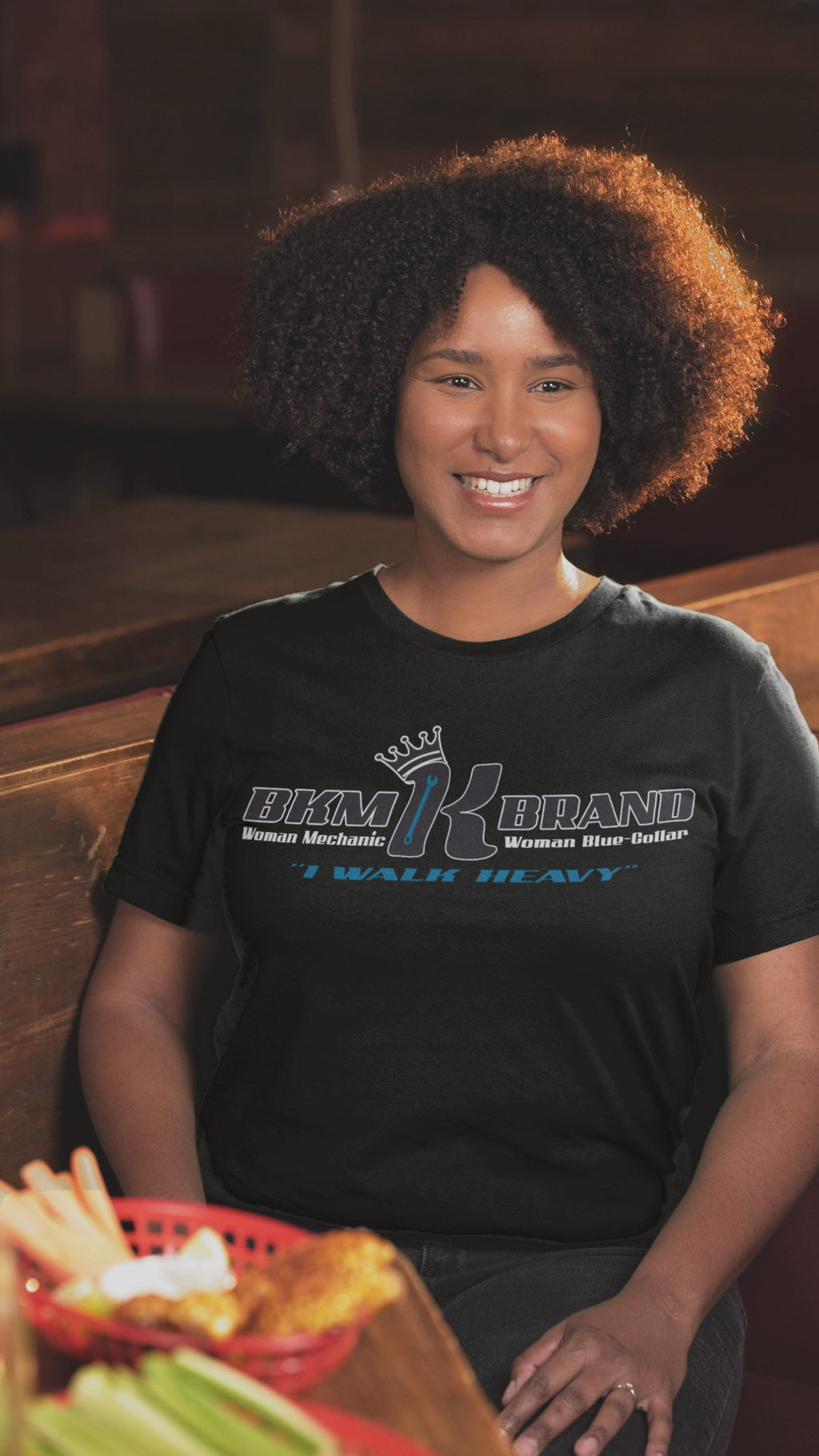 I Walk Heavy™ | Women's Blue-Collar Empowerment T-Shirt | Built for Female Mechanics & Tradeswomen