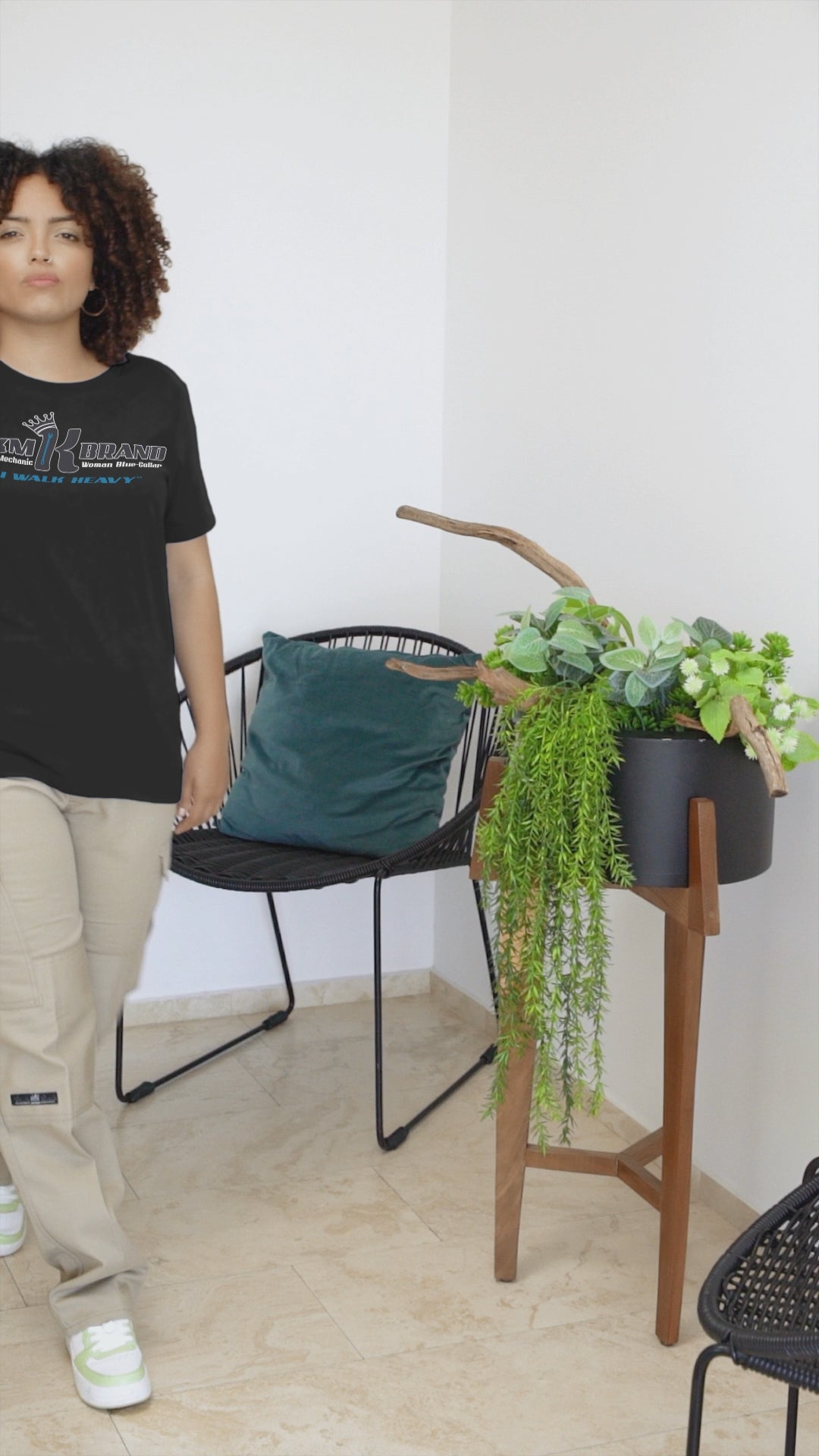I Walk Heavy™ | Women's Blue-Collar Empowerment T-Shirt | Built for Female Mechanics & Tradeswomen